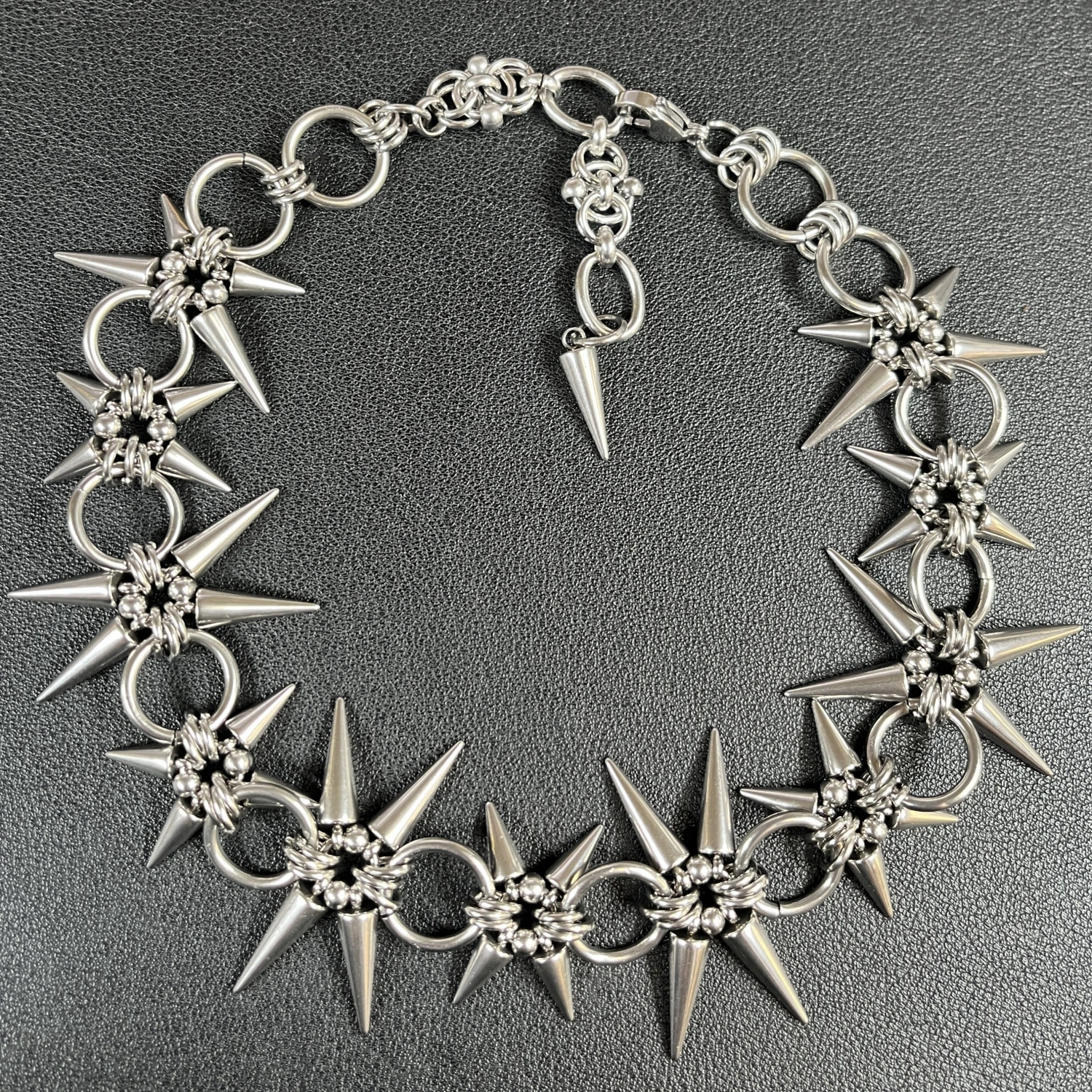 فاسق الجرونج روك برشام سلسلة أقراط كول موضة اليدوية هندسية قلادة القوطي سحر مجوهرات الهيب هوب الملحقات #2