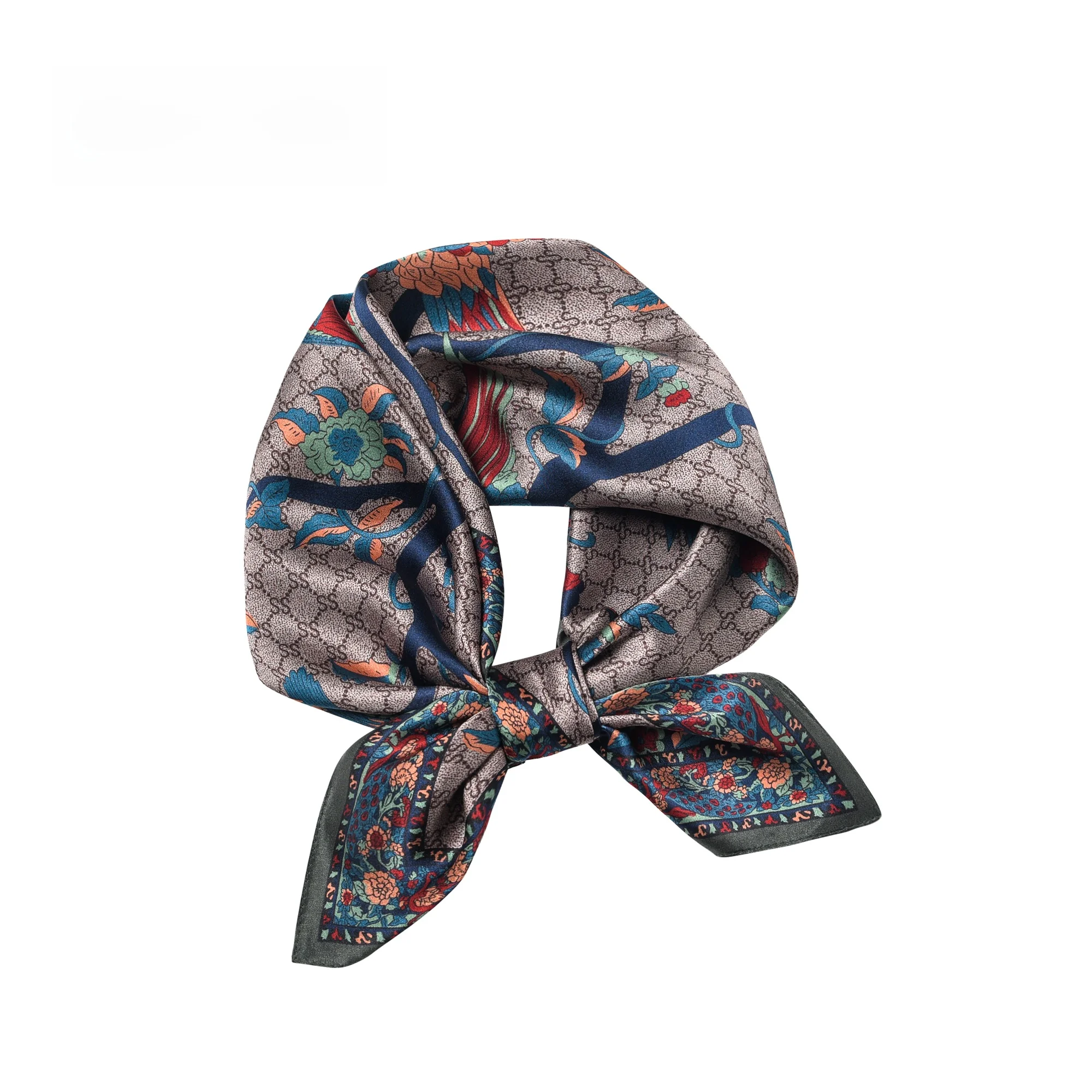 女性のためのエレガントなシルクスカーフ-00-桑シルクスクエアスカーフ-ファッショナブルな首保護ギフトボックス-高齢者向け-夏用プリント