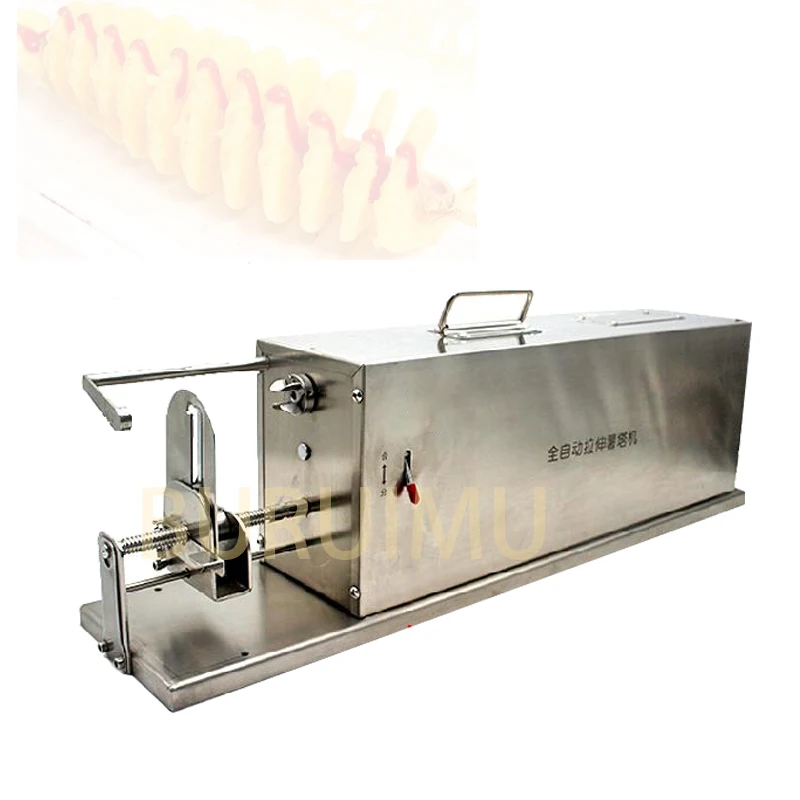 

Stainless Steel Tornado Potato Tower Crane Spiral Potato Chip Machine Electric Semi-Automatic Stretching Potato Tower Machine