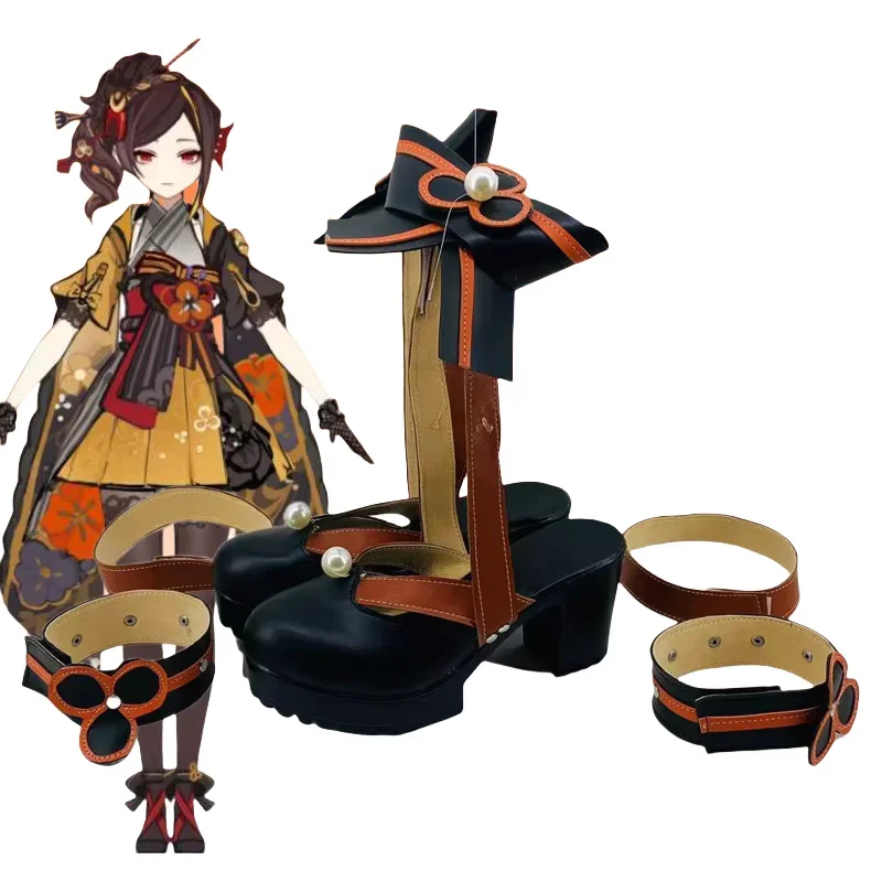 

FC6Chiori Cosplay Shoes Chiori Anime Cos Comic Halloween Woman Shoes@FC8！