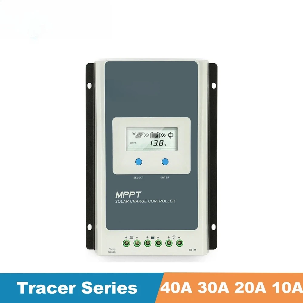 LCD 10A 20A 30A 40A Solar Regulator 12V 24V for Lead Acid Gel Seal Flood Lithium Batteries EPever MPPT Solar Charger Controller