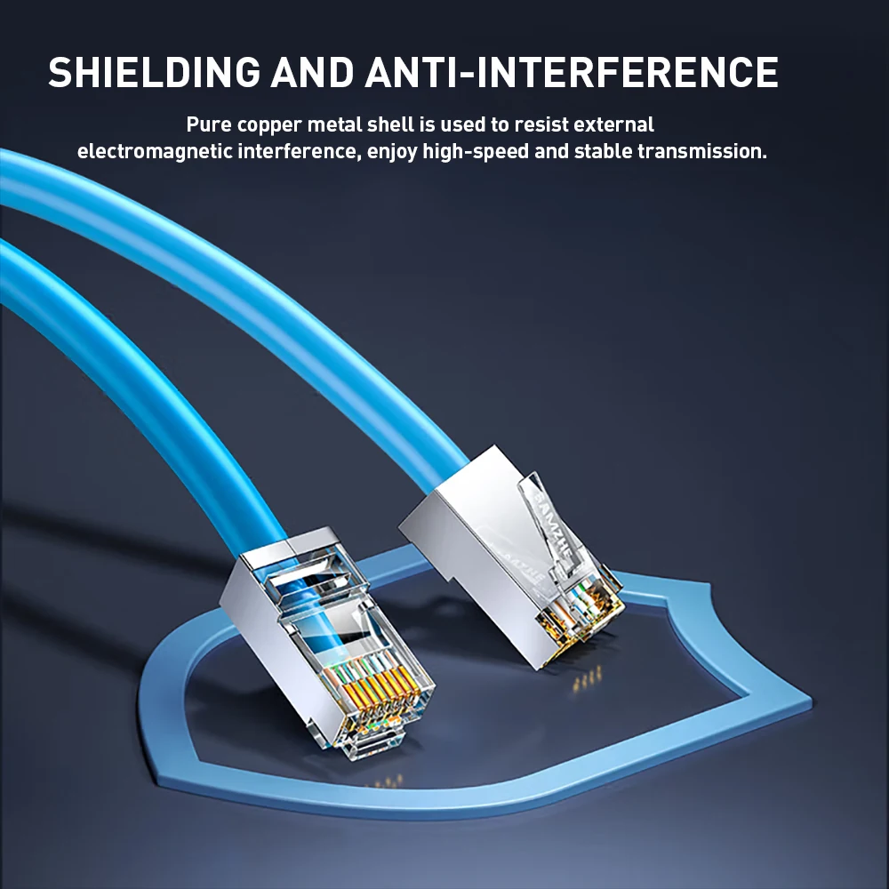 Natalink Cat6 RJ45 Connector Network Modular Two-Piece Design Plug Connector 8P8C for Ethernet Cable RJ45 Crimper Connector Plug