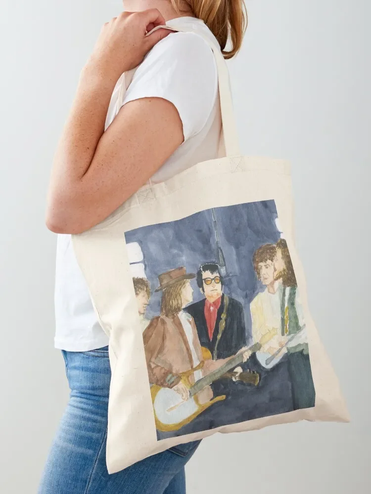 The Travelling Wilburys recording session Tote Bag shopper bag woman Big bag Cloth