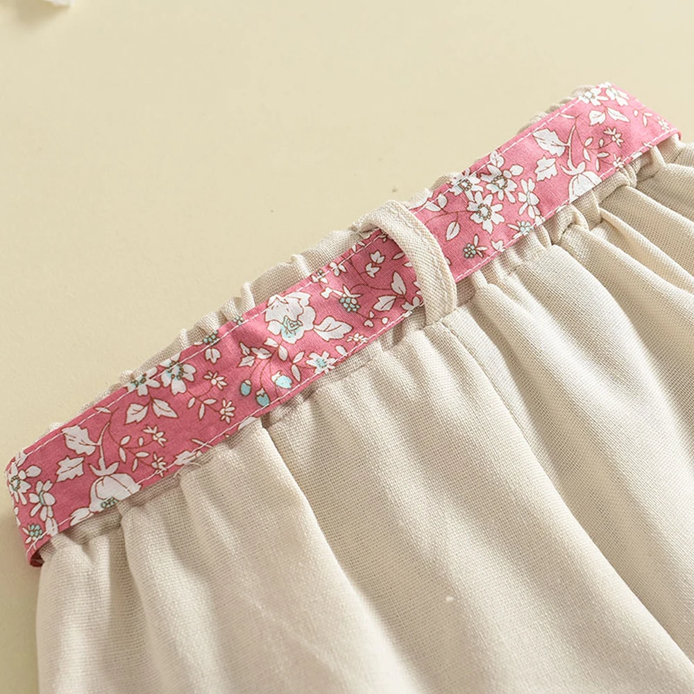Melario Kleinkind Kinder Baby Mädchen Floral Blau Bluse T-shirt Hosen Sommer 2PCS Anzug Infant Mädchen Kleidung 2-6 jahre Neue Mädchen Outfits – Detail 9