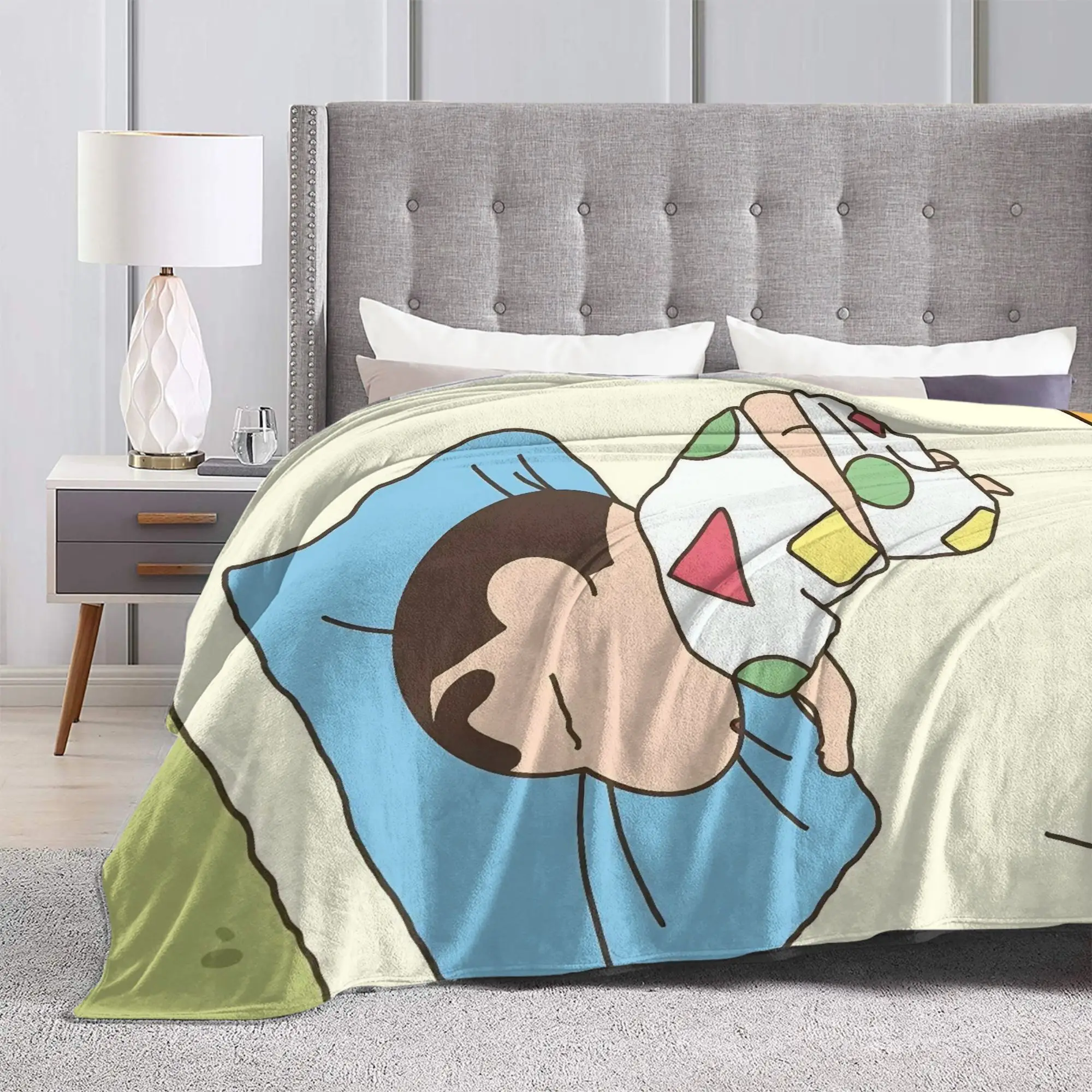 بطانية دافئة مكتب السفر تلوين شين تشان النوم Kawaii رمي بطانية الفانيلا المفرش ل الأريكة السرير رقيق أريكة غطاء السرير