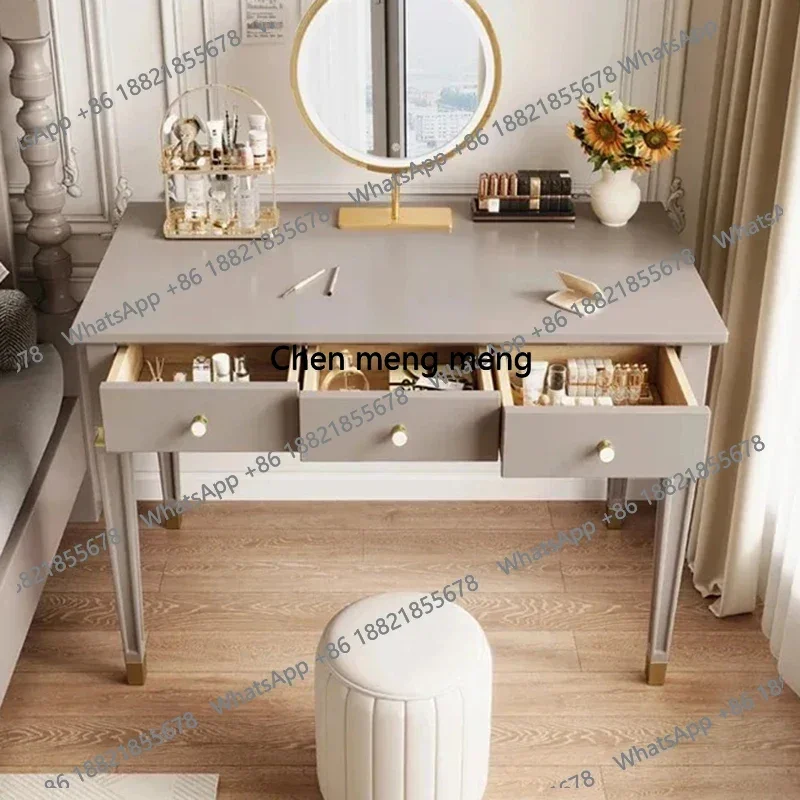

Женский туалетный столик-органайзер из дерева в европейском стиле, экономящий пространство, роскошный, для салона, в постмодернистском стиле