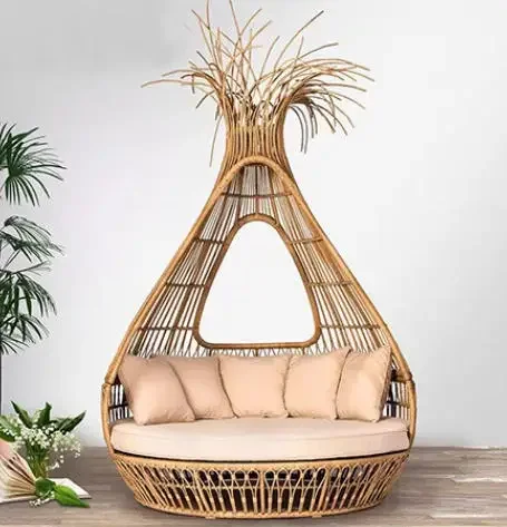 

Nordic Style Outdoor Chair Rattan Lounge Chair Waterproof Durable Patio Furniture for Villas Hotel Gardens