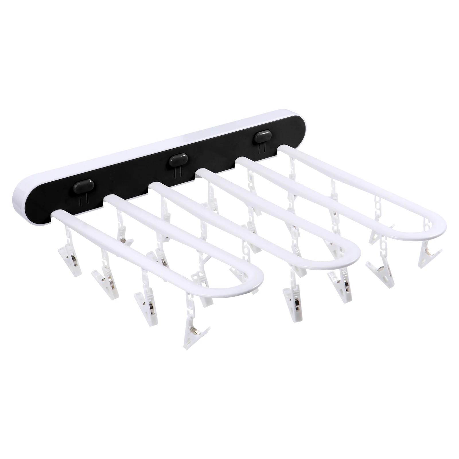 

Pressure Storage Rack Laundry Organizer Household Hanger Collapsible Foldable Seamless Sticker Windproof Clips Pp Socks Drying