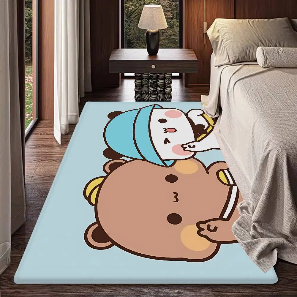 

Bubu и Dudu, милый мультяшный напольный коврик, детская комната, украшение для спальни, балкон, противоскользящий коврик для гостиной, приветственный коврик