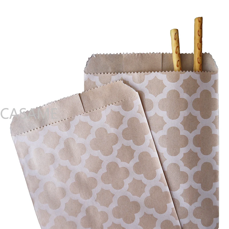 10 pcs bag 10x15cm 13x18cm 8x15cm Paper Gift Bag Candy Food Safe Kraft Craft Bags Guest Gift Wedding Decoration Birthday