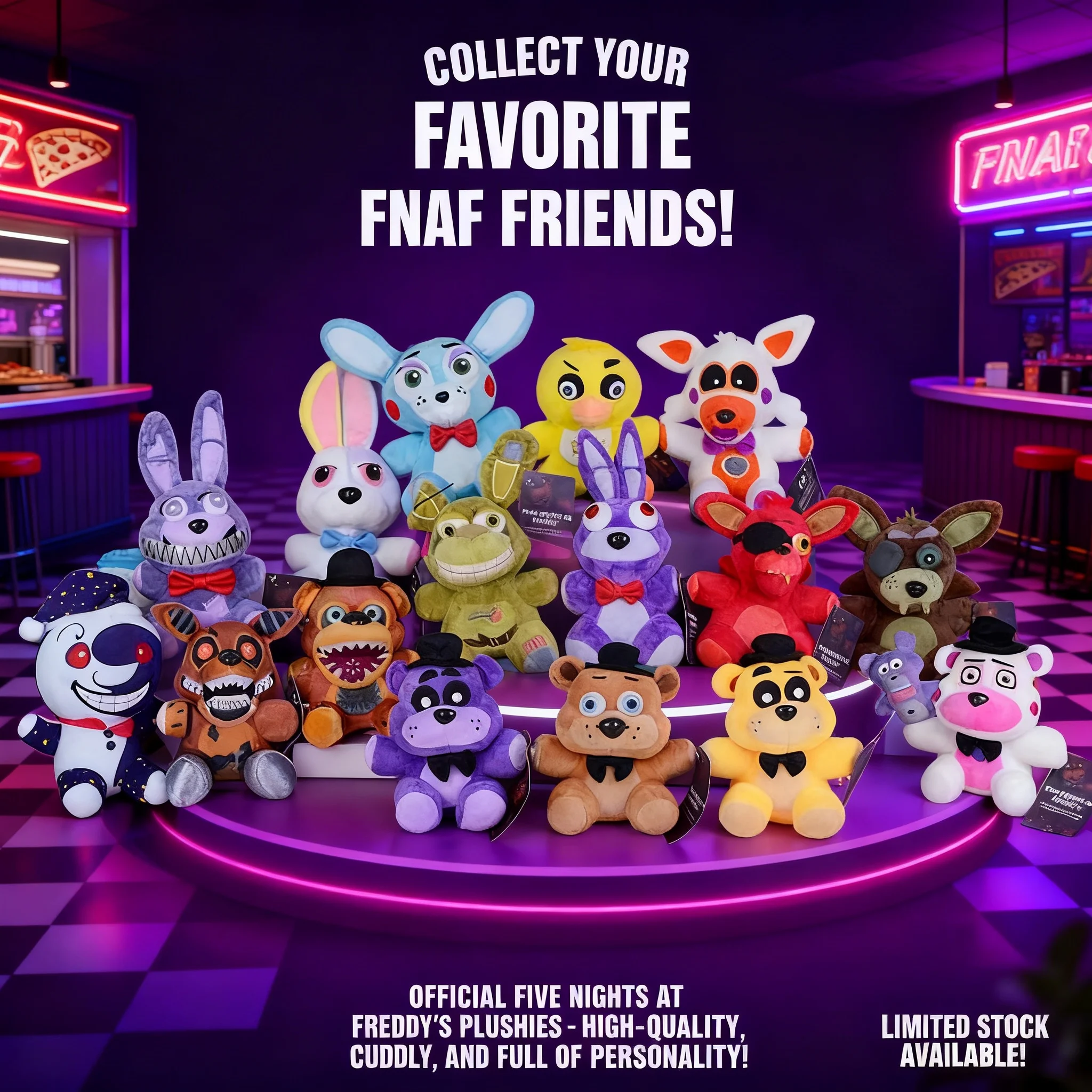 

Новые плюшевые игрушки FNAF Five Nights at Freddy's 2025: милые куклы Бонни, Медведь, Фокси, плюшевые куклы Фредди — подарки для детей и фанатов