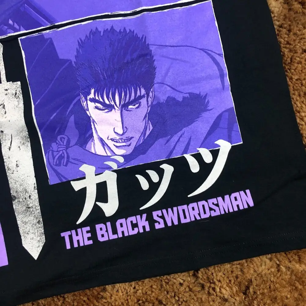 NEW Berserk Manga Guts Men sz M Black Swordsman Shirt Logo Anime Hot Topic