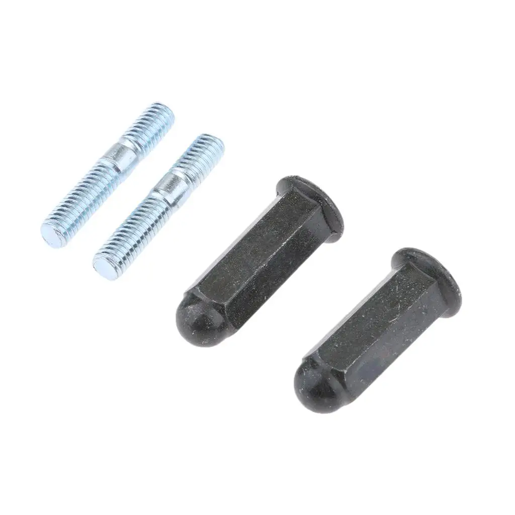Pit Dirt Bike Exhaust Manifold Stud Bolt Cap Nuts Set Metal for Motorcycle Exhaust Systems