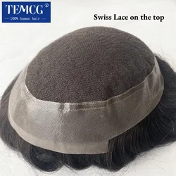 Australia Toupee Men Swiss Lace PU Wig For Men Male Hair Prosthesis Breathable Man Wig Capillary Prosthesis Replacement System