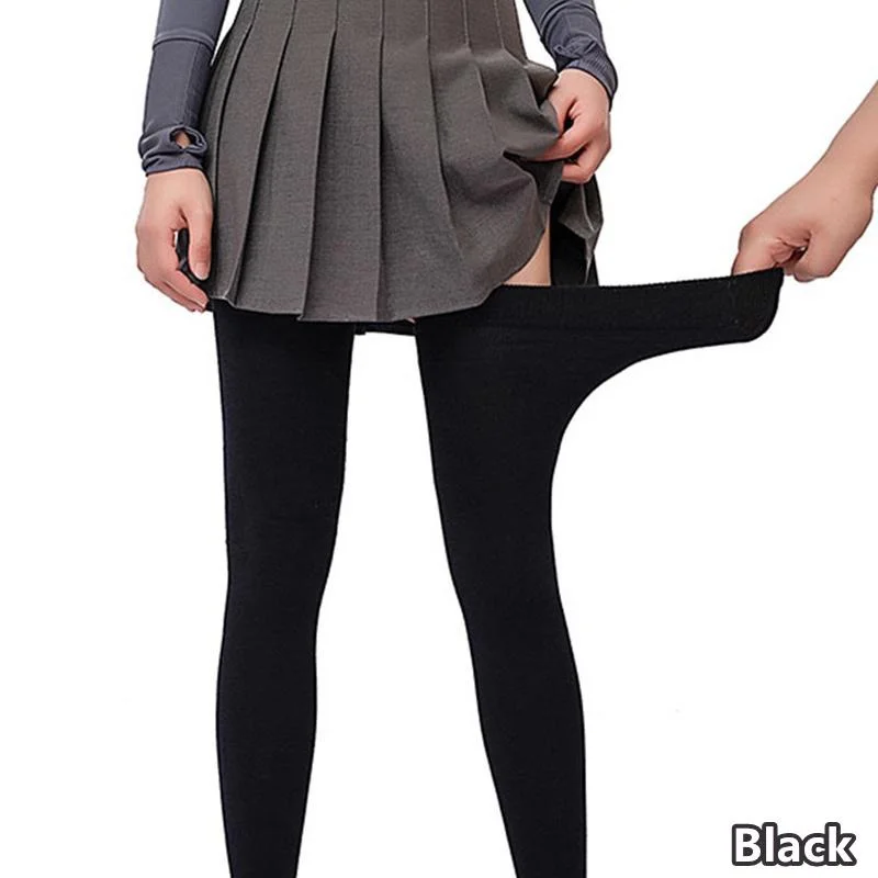 Mode Herbst Winter Elastische Oberschenkel Hoch Über Knie Lange Socken Dicke Beinlinge Strümpfe für Übergroße Kurvige Frau Plus Größe XL – Detail 2