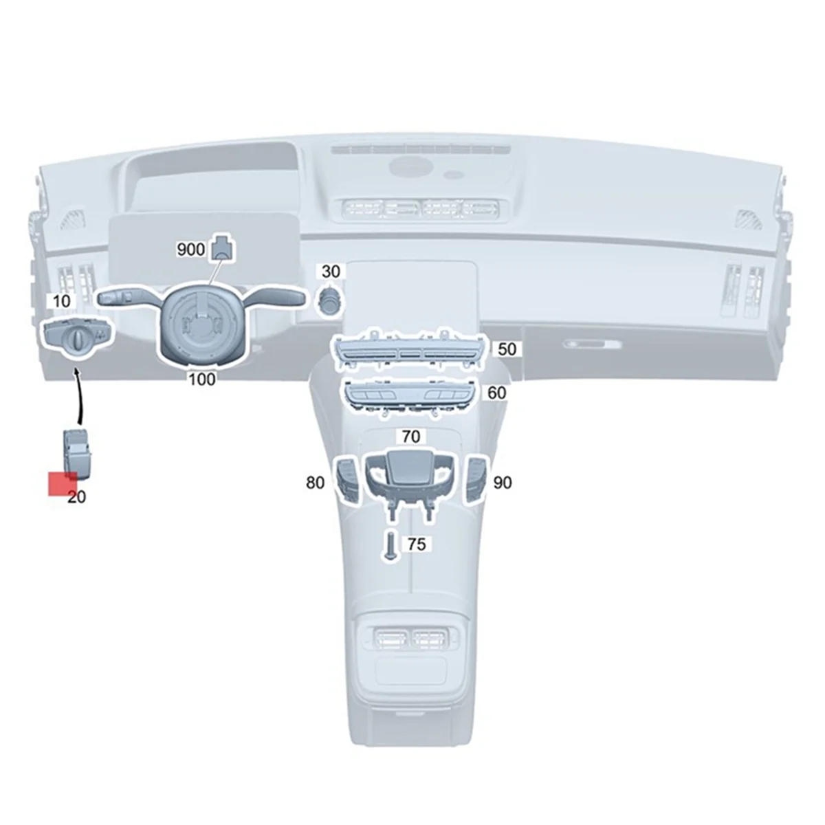 Car Parking Brake Switch Control for GLC300 2016-2022