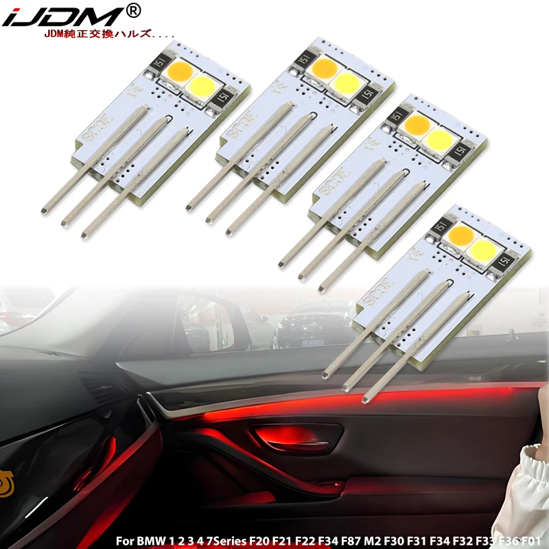 Upgraded Door Panel Ambient Lighting For BMW F30 F31 F34 F32 F33 F36 F10 F11 F07 F01 F02 X1 M4 LED Door Handle Atmosphere Lights