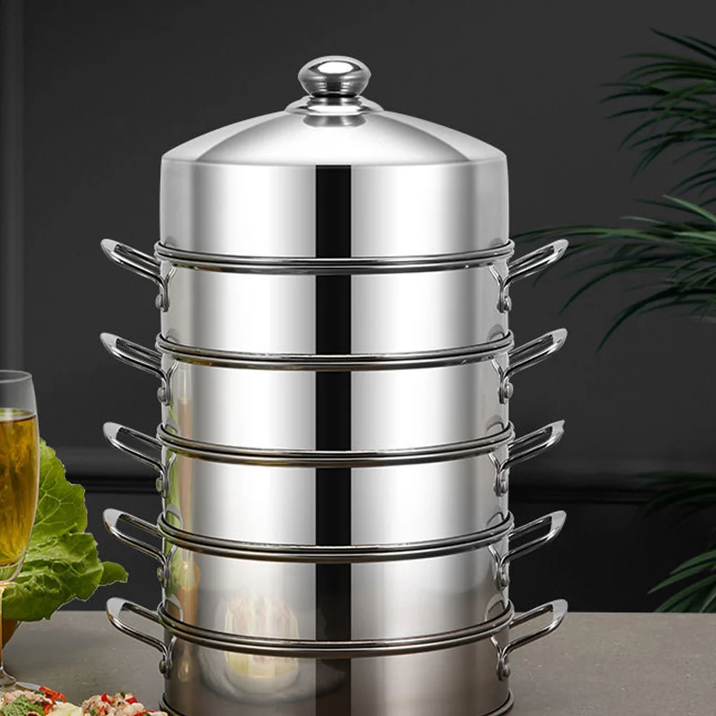 

Stainless Steel Steamer Lid Dome Pot Lid Round Steam Pot Cover Protector Kitchen Food Protective Cover for Steaming