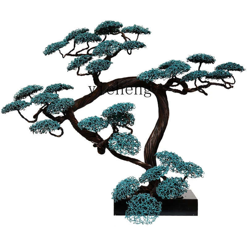 

X8 welcome pine ornament hotel lobby wrought iron metal model room living room entrance decorative artwork