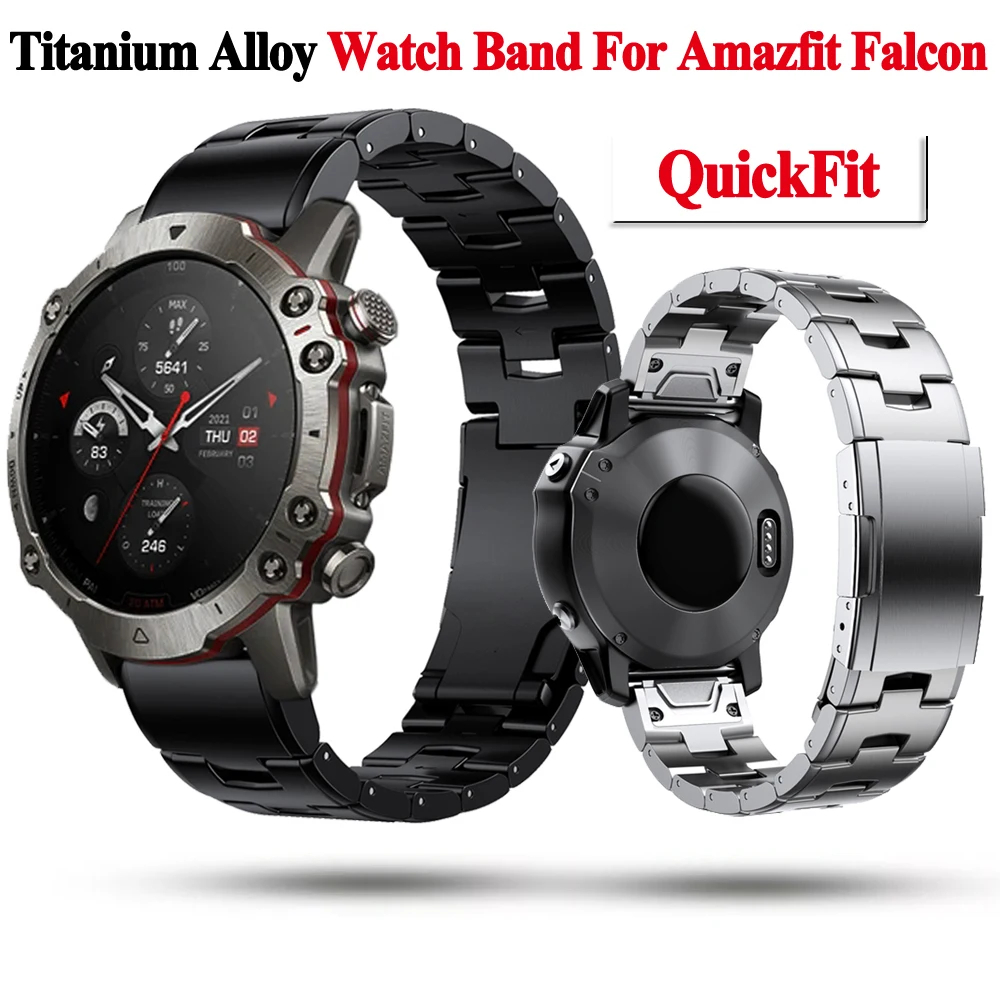 Titanium Alloy Quickfit Watch Strap For Amazfit Falcon Smartwatch Band Bracelet Quick Release AmazfitFalcon Wristband Watchband