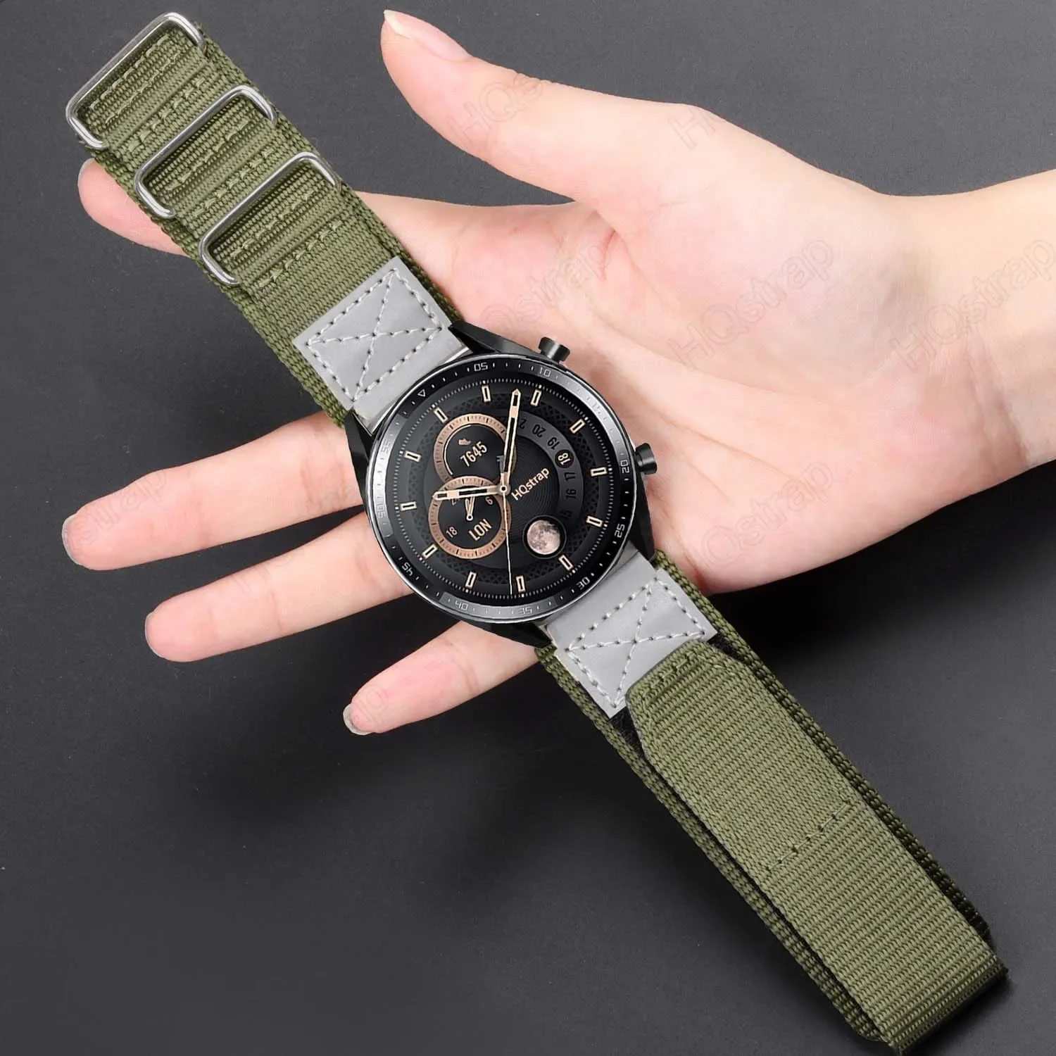 New Sports Nylon Band 22mm Watch for Women Men Waterproof Bracelet Universal Replacement Strap for Huawei Watch GT5 GT4 46mm image 2