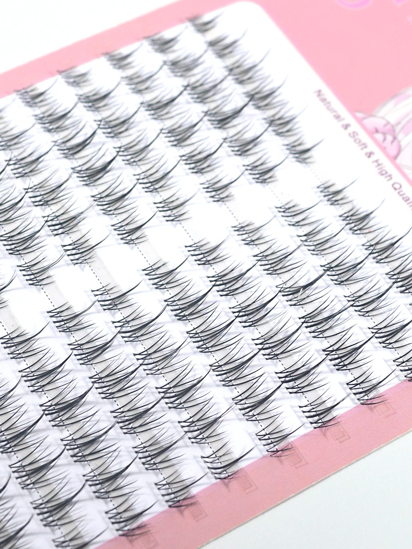 10Rows Natural Eyelash Clusters DIY Manga Lashes Transparent Terrier Strands Eyelash Soft False Eyelashes Eyelashes Daily Makeup