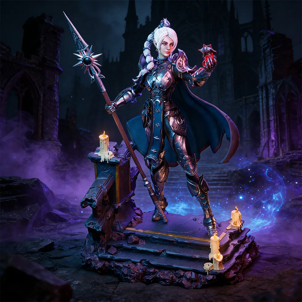 1:18 Hochdetaillierter Kael Shadeveil |   Unbemalte 3D-Harz-Miniatur |   DIY Dark Shadow Blade Hunter Modellbausatz (A1165)