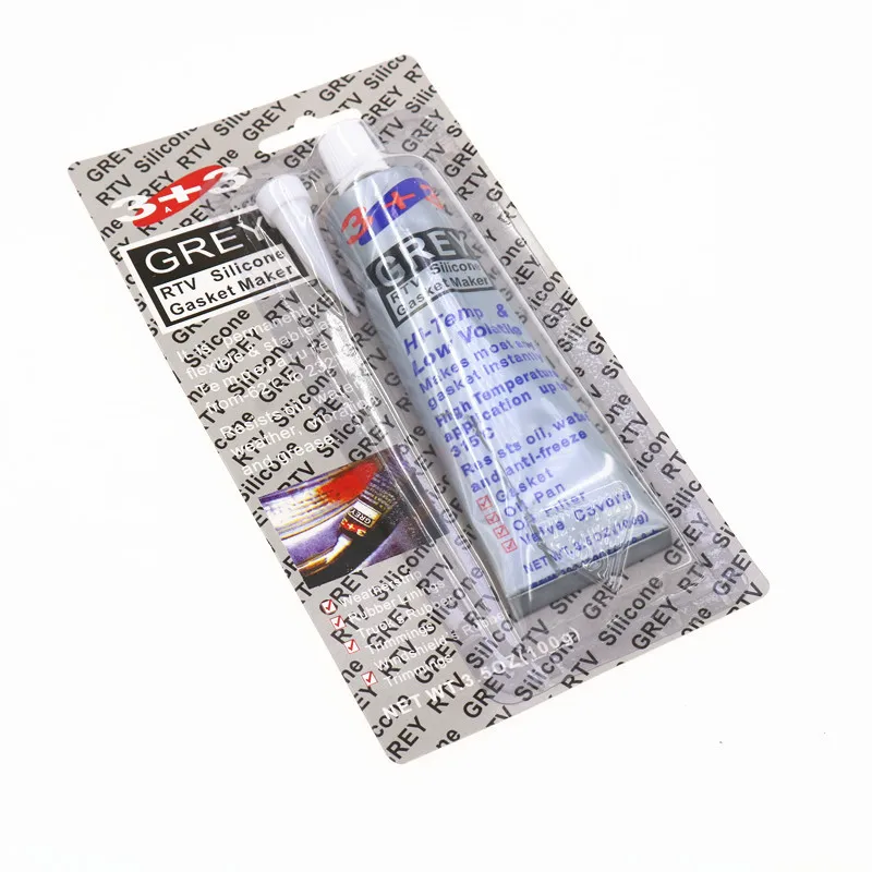 1PC Auto RTV Silicone Sealant Gasket Maker 3+3 Black High-Temp Engine Oil Resistant Sealant