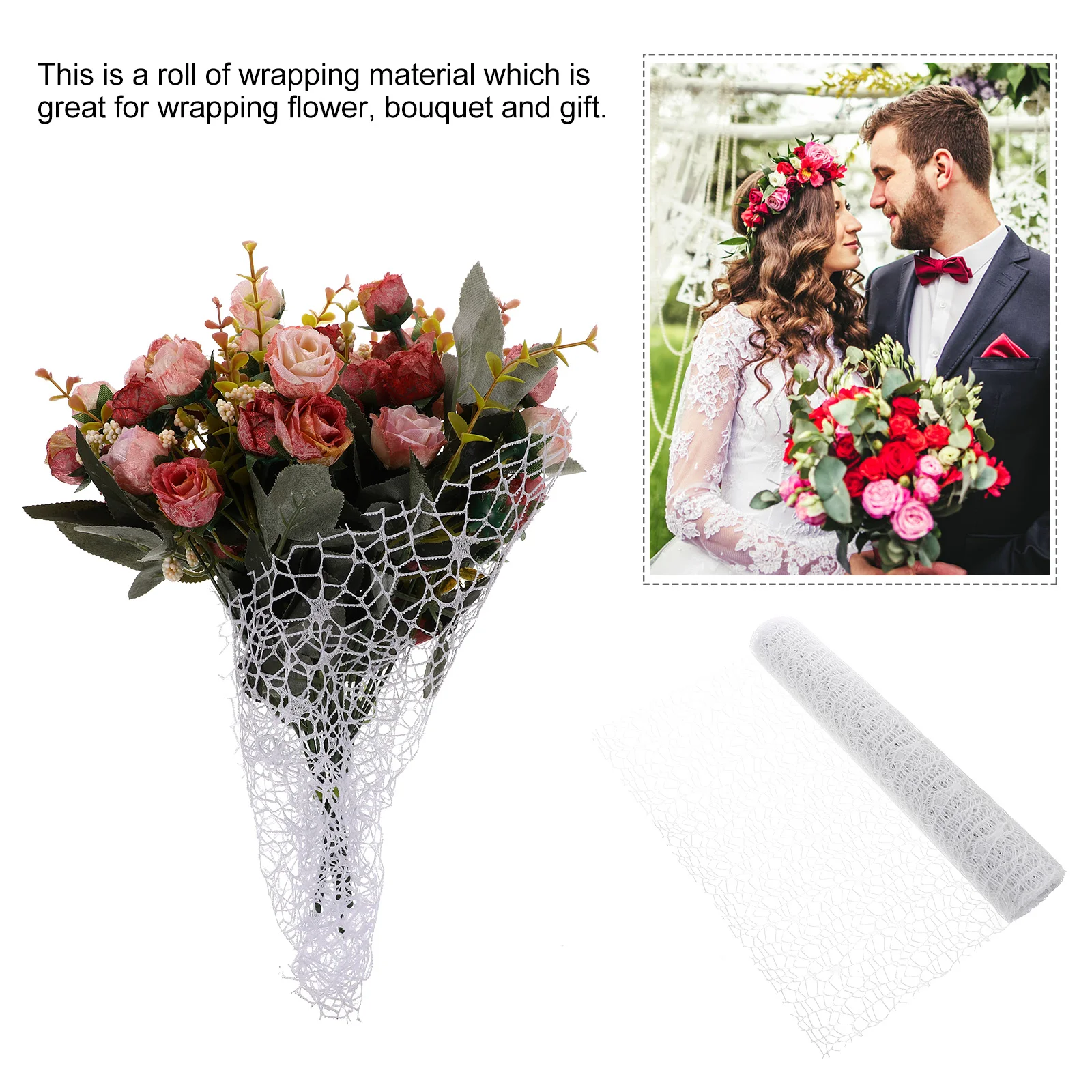 Mesh Lace Wrapping Paper Bouquet Gauze Unique for Flower Material Floral Wraps Flowers