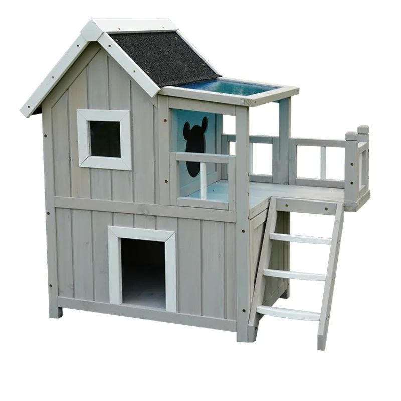 

Outdoor Cat House Outdoor Cat Nest Sunscreen and Waterproof Cat Supplies Villa Indoor Cattery Four Seasons Universal Pet Cage