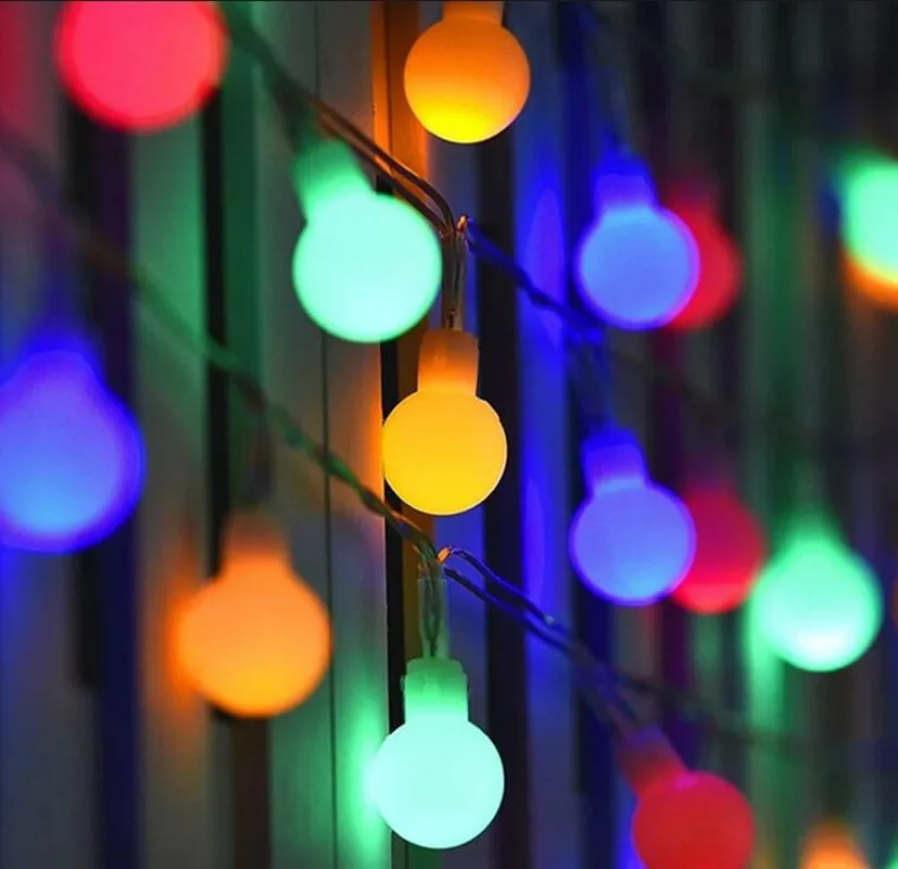 LED Frosted Small Ball Light String Outdoor Camping Tent Canopy Decoration Atmosphere String Light Birthday Wedding Decor