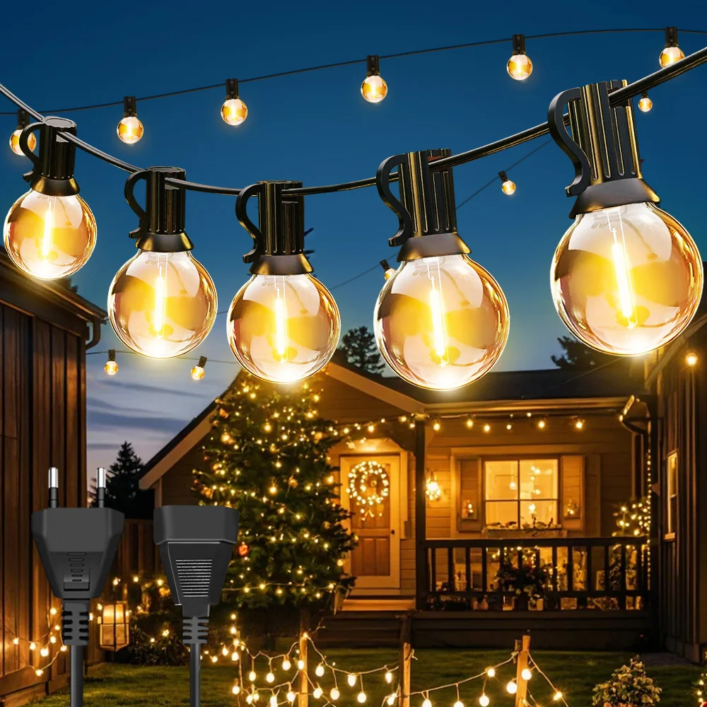 LED-G40-Globus-Lichterkette, wasserfest, stoßfest und koppel...