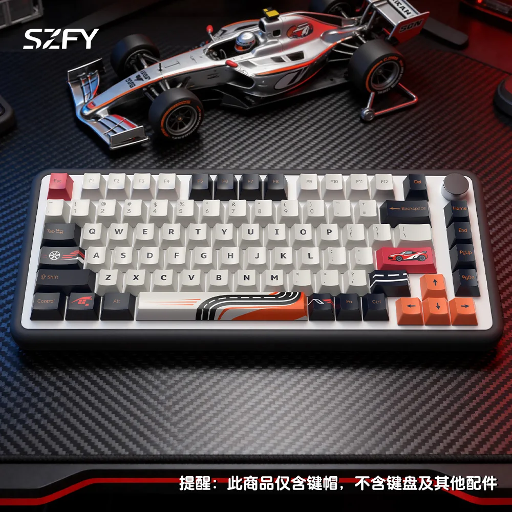 KYOMOT Champion Racing Theme Keycap PBT Cherry Profile Custom Language Kor Jap Ger Keycaps for MX Switch DIY Mechanical Keyboard