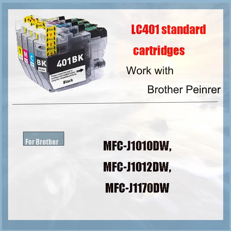 Vilaxh  LC401 Ink Cartridge compatible for MFC-J1010DW MFC-J1012DW MFC-J1170DW Printer cartridge New LC401XL Ink Cartridgess