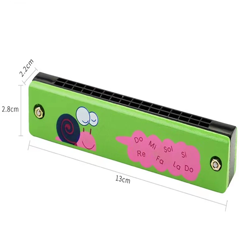 6PCS Wooden 16-Hole Harmonica Music Toy Children\'s Birthday Party Favors Wedding Guest Gifts Pinata Filling Gifts For The Kids