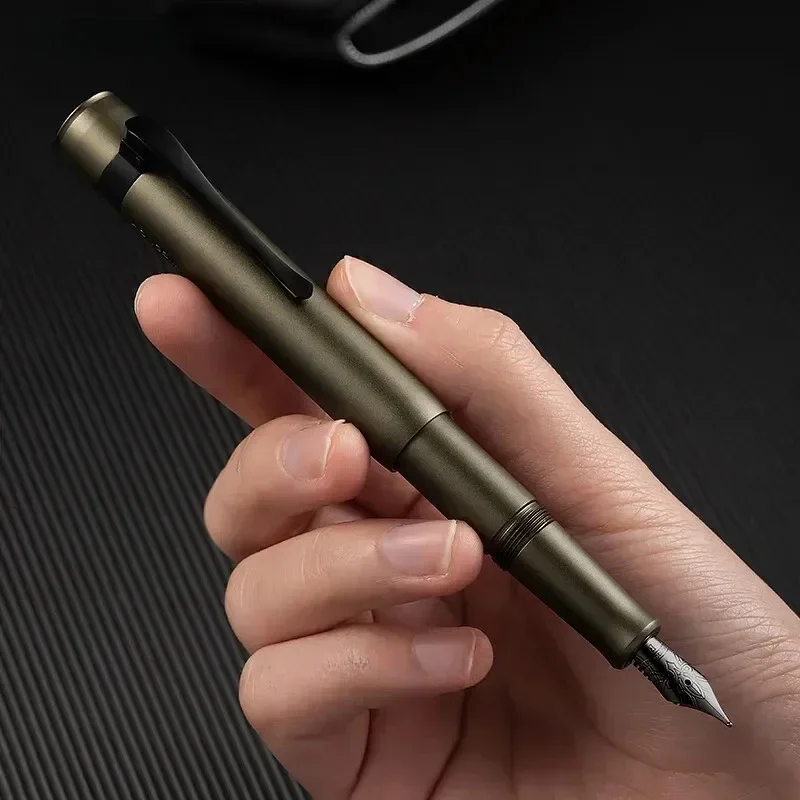 Hongdian M2 Black Forest Fountain Pen Mini Metaverse Sports Pocket Pen Blade Nib School Office Supplies Writing Stationery Gift