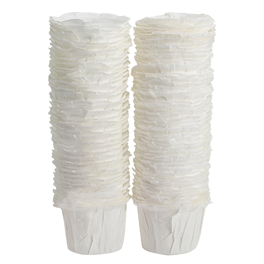 

100Pcs Paper Filters Replacement White Coffee Paper Pod Disposable Coffee Filter Papers K Cup Filters for Keurig 1.0 2.0