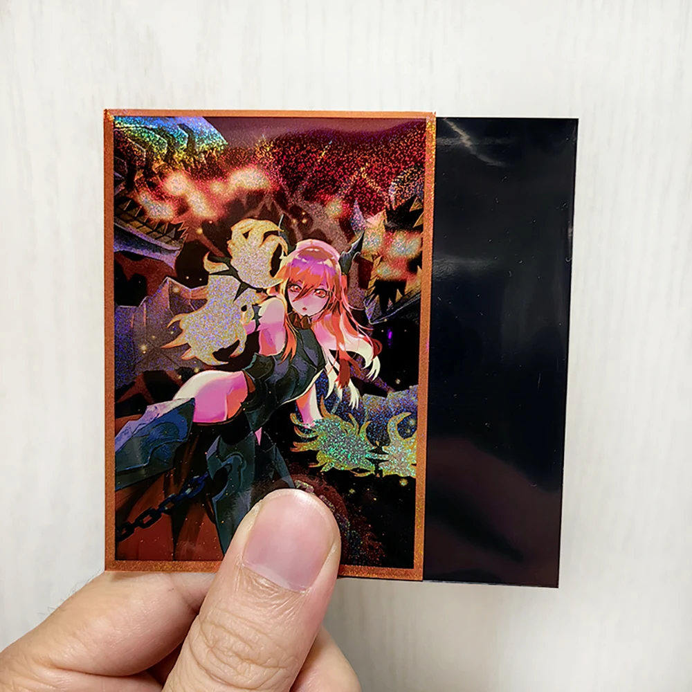 Fundas para cartas de Anime, Protector de cartas impermeable para YGO, 50 piezas, 63x90mm, princesa prometeana, Bestower of Flames