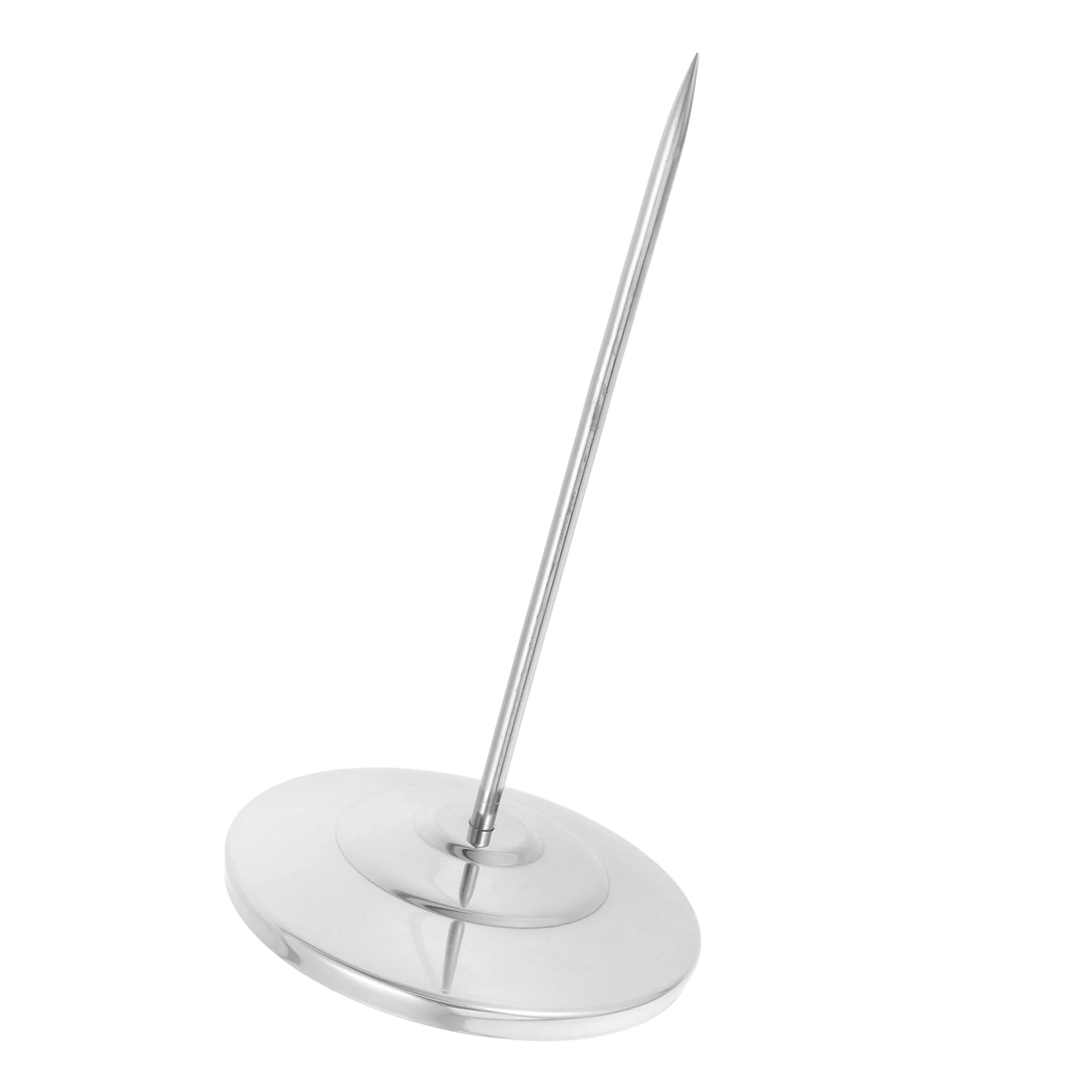 

Restaurant Receipt Fork Stainless Steel Holder Desk Kitchen Paper Memo Office Spike Bill Ticket NonSlip WearResistant
