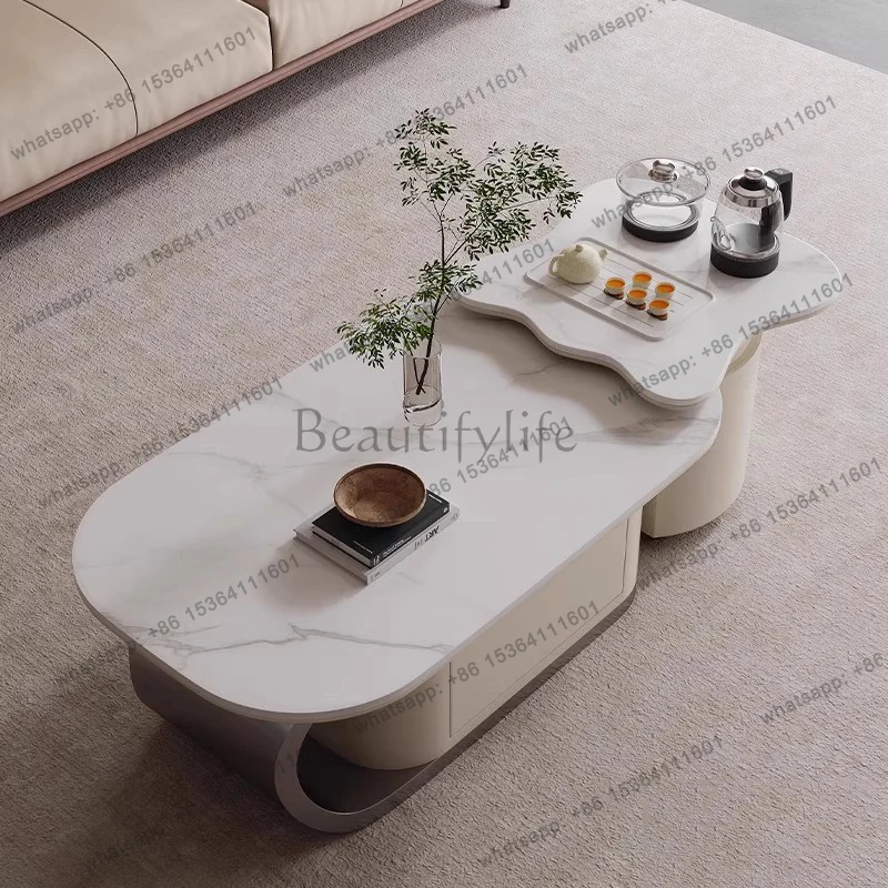 Unique Wood Coffee Table Aesthetic Cheap Transform Decoration Accessories Side Table Luxury Bedroom Mesas Bajas Home Furniture