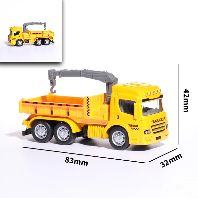 1:64 Alloy engineering car model Sliding toy car Metal car Children\'s gift City traffic car Fire truck mini car model