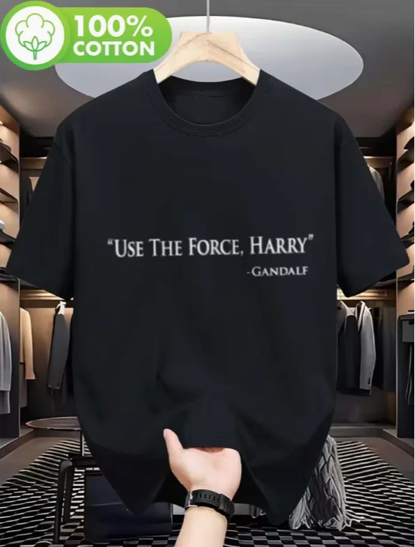 Men's Force of Goodwill Harry Funny Retro Movie T-Shirt Silly Retro T-Shirt Unisex loose-fitting casual streetwear shirt
