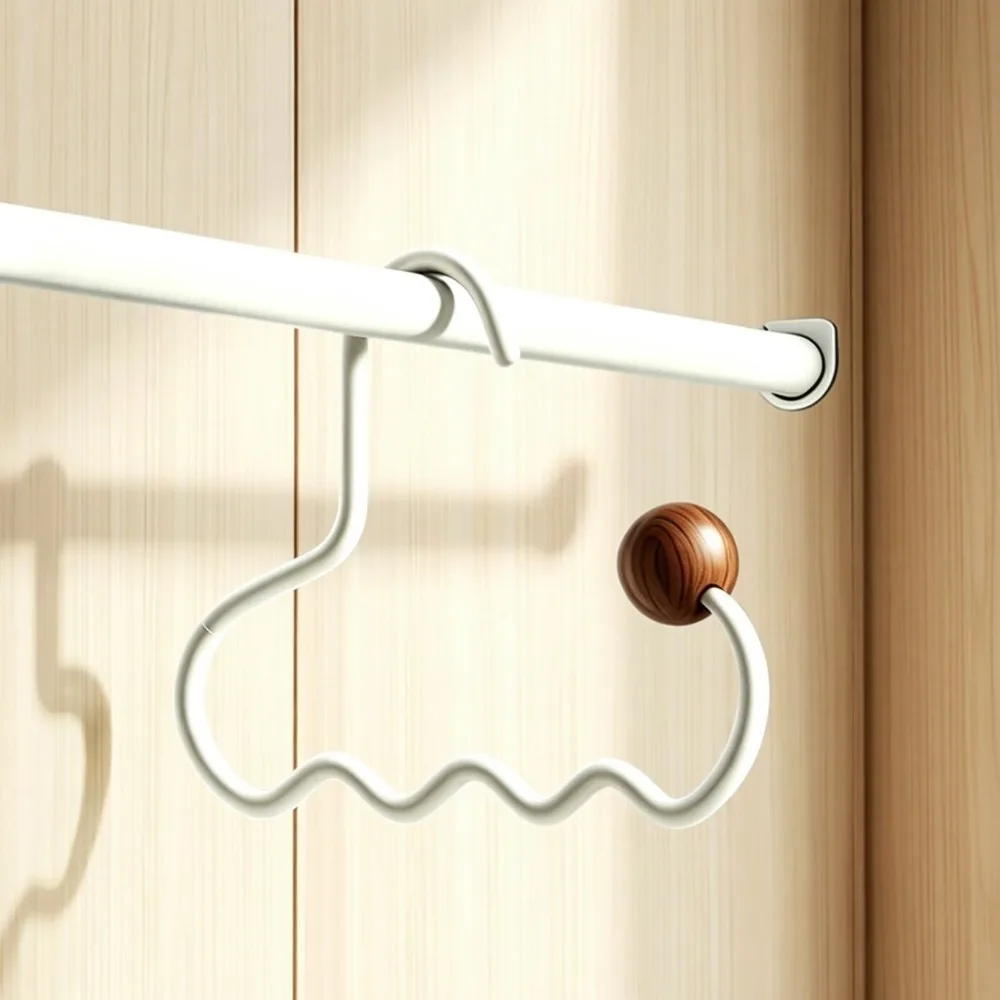 Wave-shaped Iron Hat Hook Non-marking Non-slip Hat Storage Hook Dopamine Multi-slot Baseball Cap Holder for Cloakroom