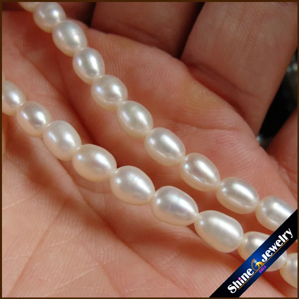 Special offer 5-7mm Natural Pearl Necklace Gold / White Freshwater Pearl Beads Necklace Mother\'s Gift Wedding Jewelry 16.5\