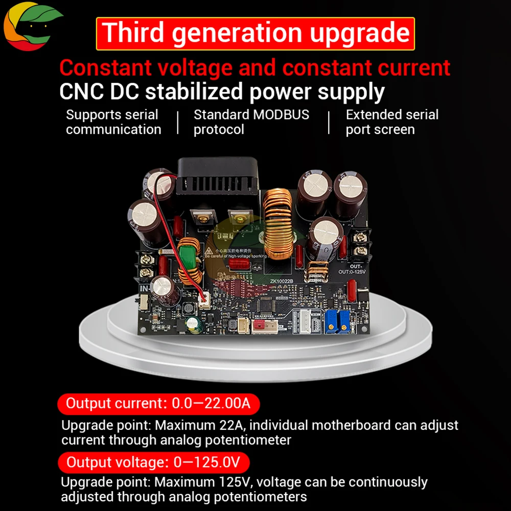 ZK-10022 DC12-140V 22A/1500W Step-down DC Adjustable Regulated Power Supply Constant Voltage and Constant Current Module