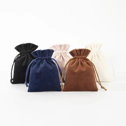 5pcs Bulk Earrings Rings Drawstring Packaging Bag For Jewelry Velvet Organizer Pouches 9x12cm  Makeup Storage Wedding Gift Sack