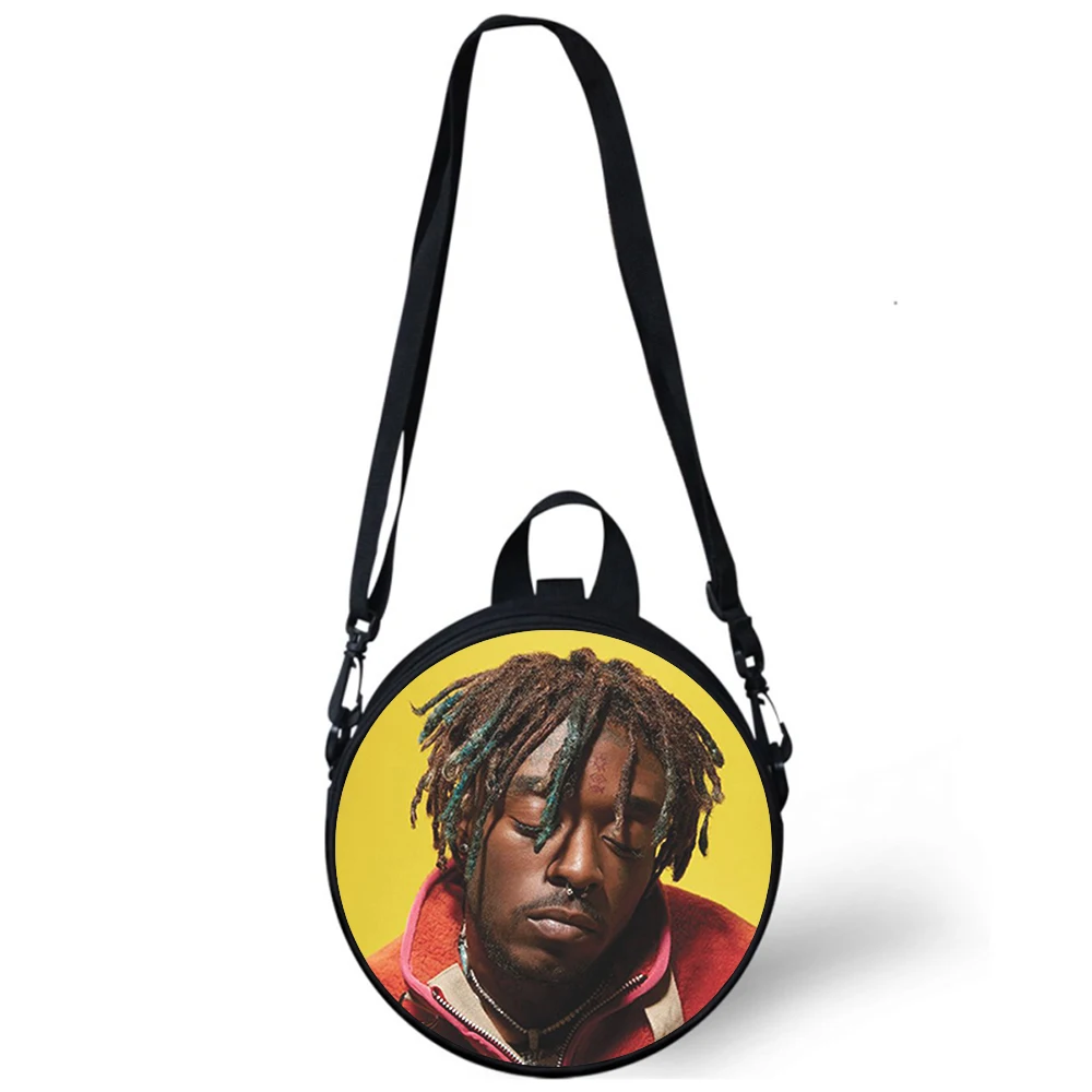 Lil Uzi Vert Rapper Tas Anak TK Gambar 3D Tas Selempang Bahu untuk Wanita Sekolah Mini Tas Bundar Tas Rugtas