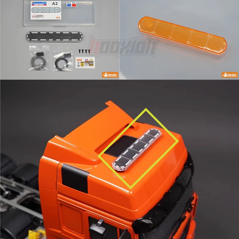 

RC 1/14 Engineering Light Roof Lamp LED Warning Light For Tamiya 1/14 RC Model Truck Trailer Tipper S770 R620 Actros FH16 Arocs