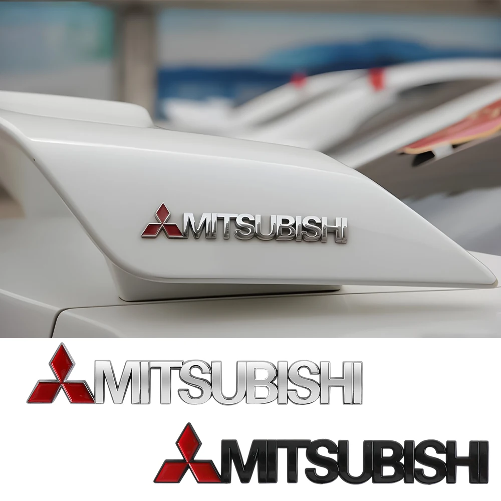 Abs carro 3d metal carta logotipo emblema adesivo estilo decalques para mitsubishi 9 x asx l200 colt outlander pajero lancer elipse cruz