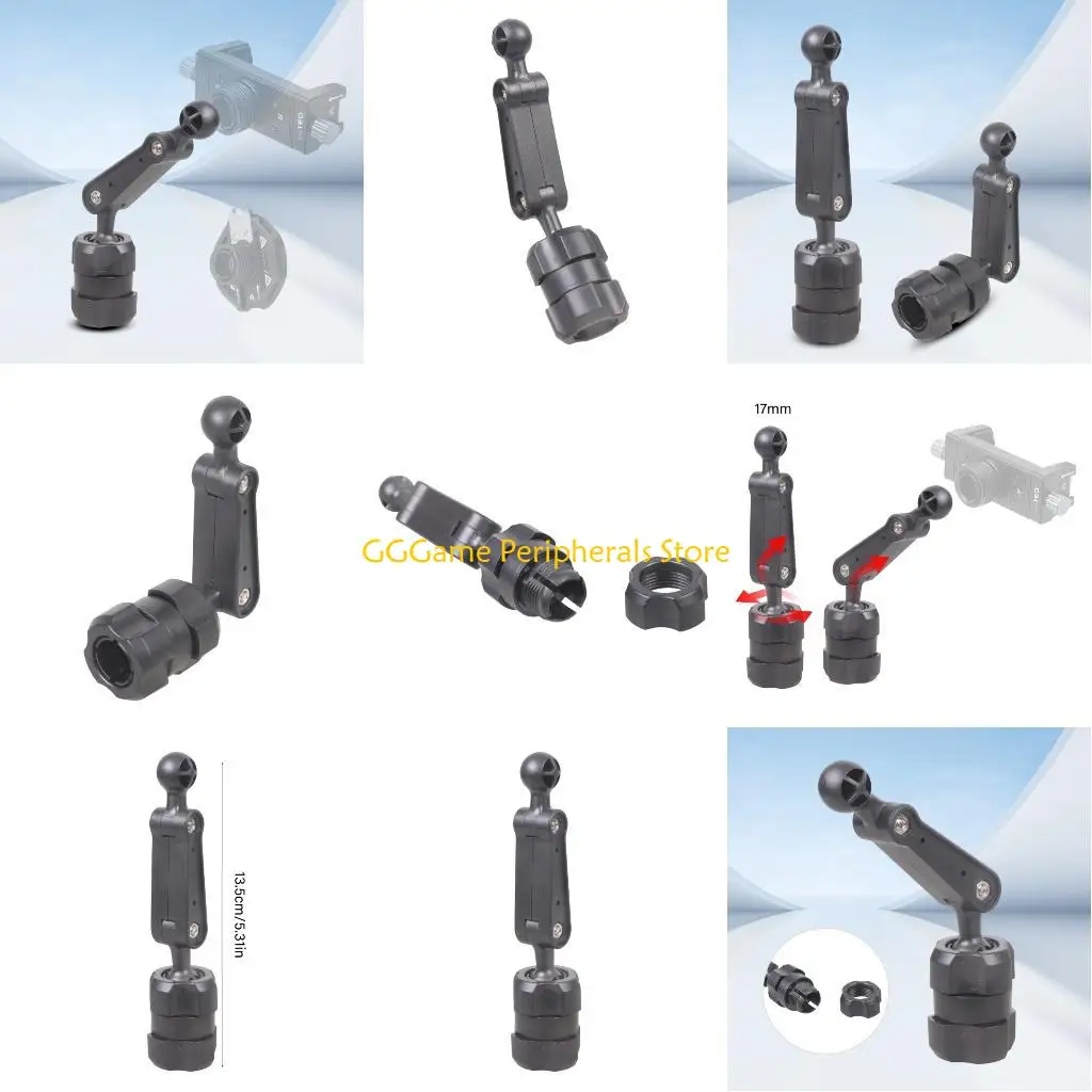 

U55B Car Vent Phone Holder Accessory 17mm Ball Mount Extension Arm,360 Rotation Extension Rod 17mm Ball Joint Extension Arm